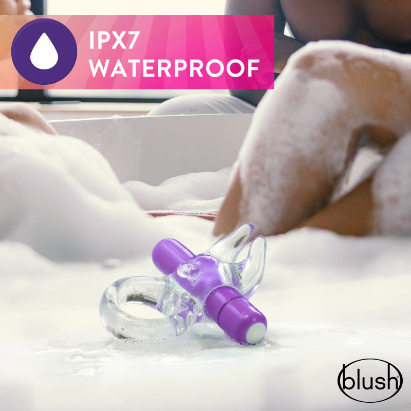 Blush Novelties Play With Me Bull Vibrating C-Ring Cock Ring - Purple