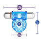 Blush Novelties | Stay Hard 10-Function Blue Vibrating Bull Ring