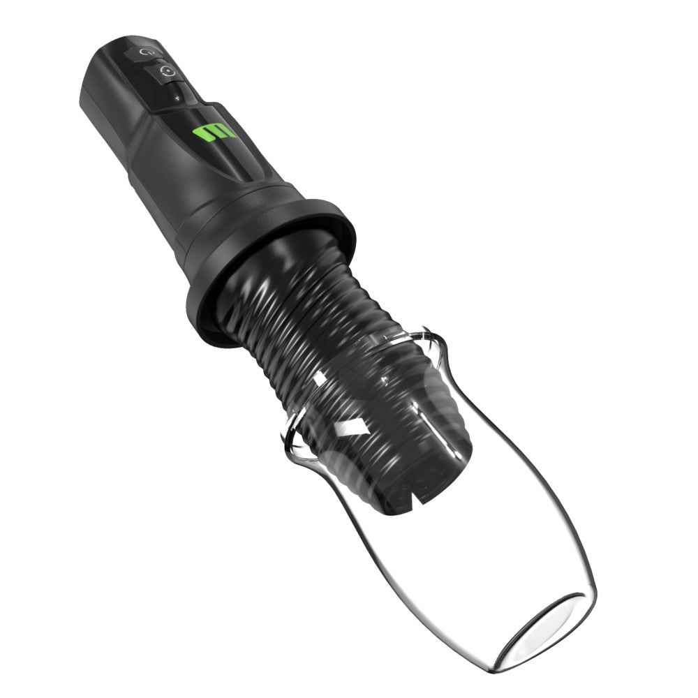 Blush Novelties | M For Men - 3rd Base - Black USB Rechargeable Vibrating & Rotating Auto Stroker