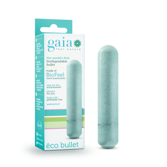 Blush Novelties Gaia Eco Aqua Blue 8.9cm (3.5") Bullet
