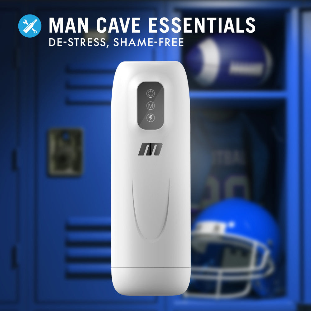 Blush Novelties | M For Men Robo-Bator - White USB Rechargeable Vibrating Stroking Auto Stroker
