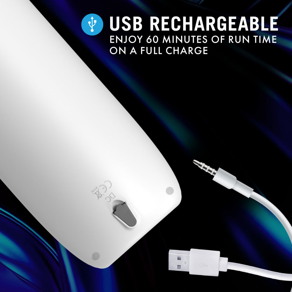 Blush Novelties | M For Men Robo-Bator - White USB Rechargeable Vibrating Stroking Auto Stroker