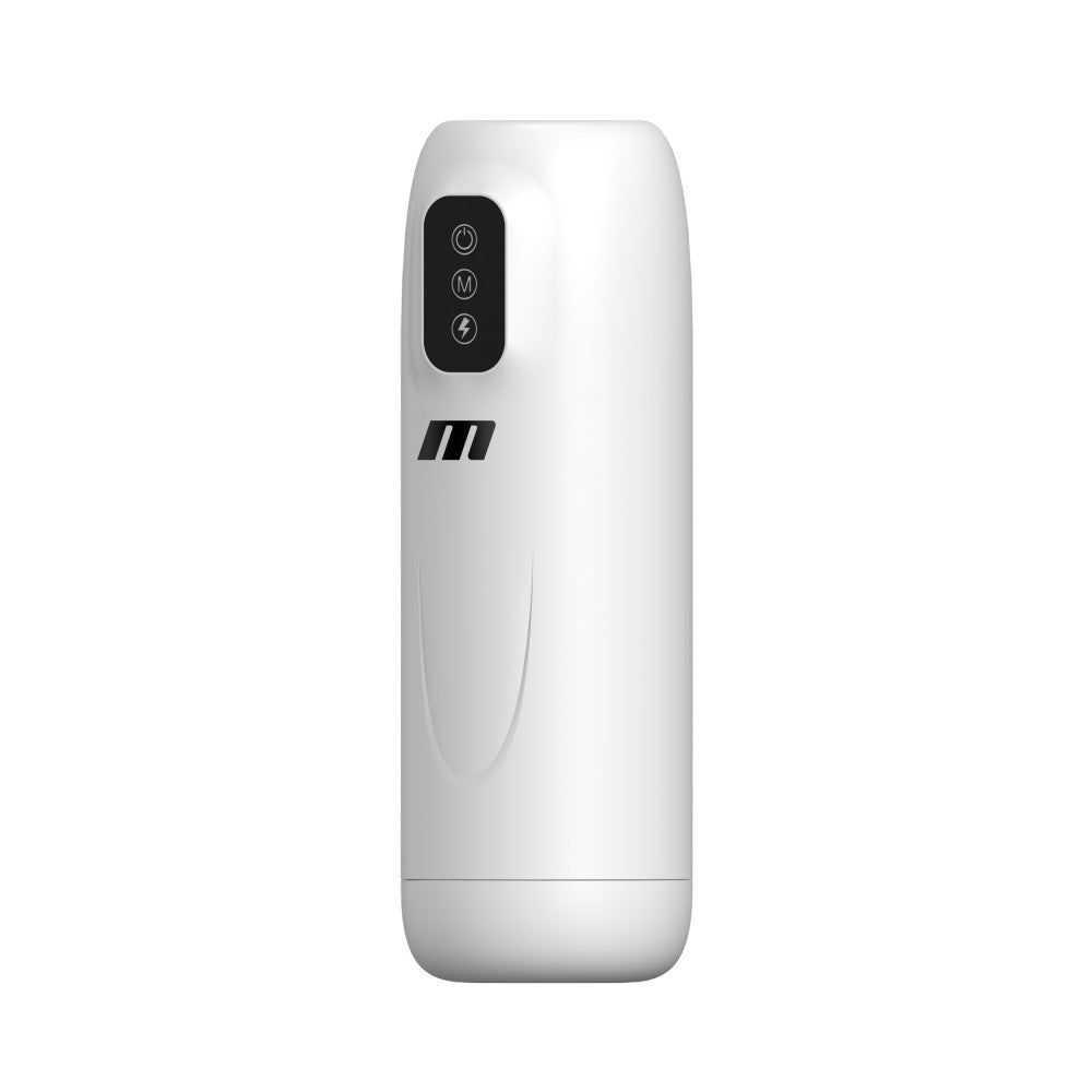 Blush Novelties | M For Men Robo-Bator - White USB Rechargeable Vibrating Stroking Auto Stroker