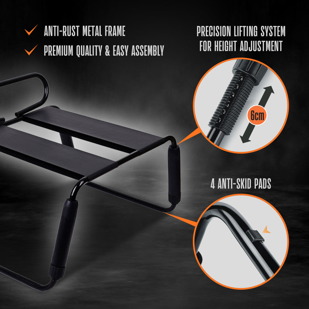 Blush Novelties | Temptasia Surrender Sex Chair - Black Sex Stool with Vibrating Dildo