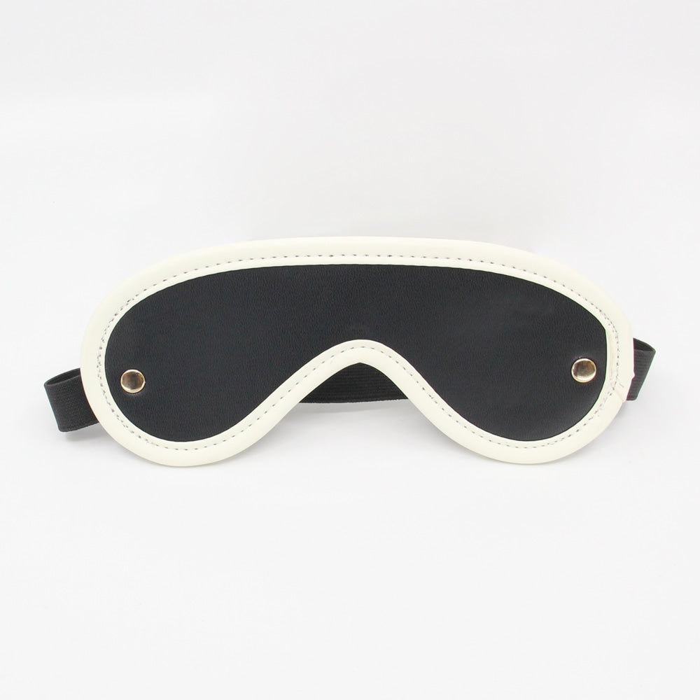 Love In Leather Black & Glow in the Dark Blindfold BLI068