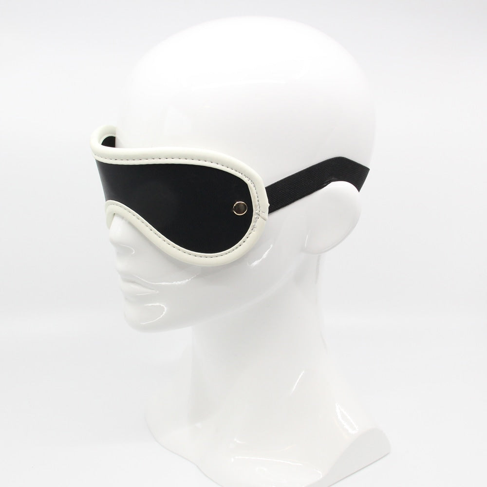 Love In Leather Black & Glow in the Dark Blindfold BLI068