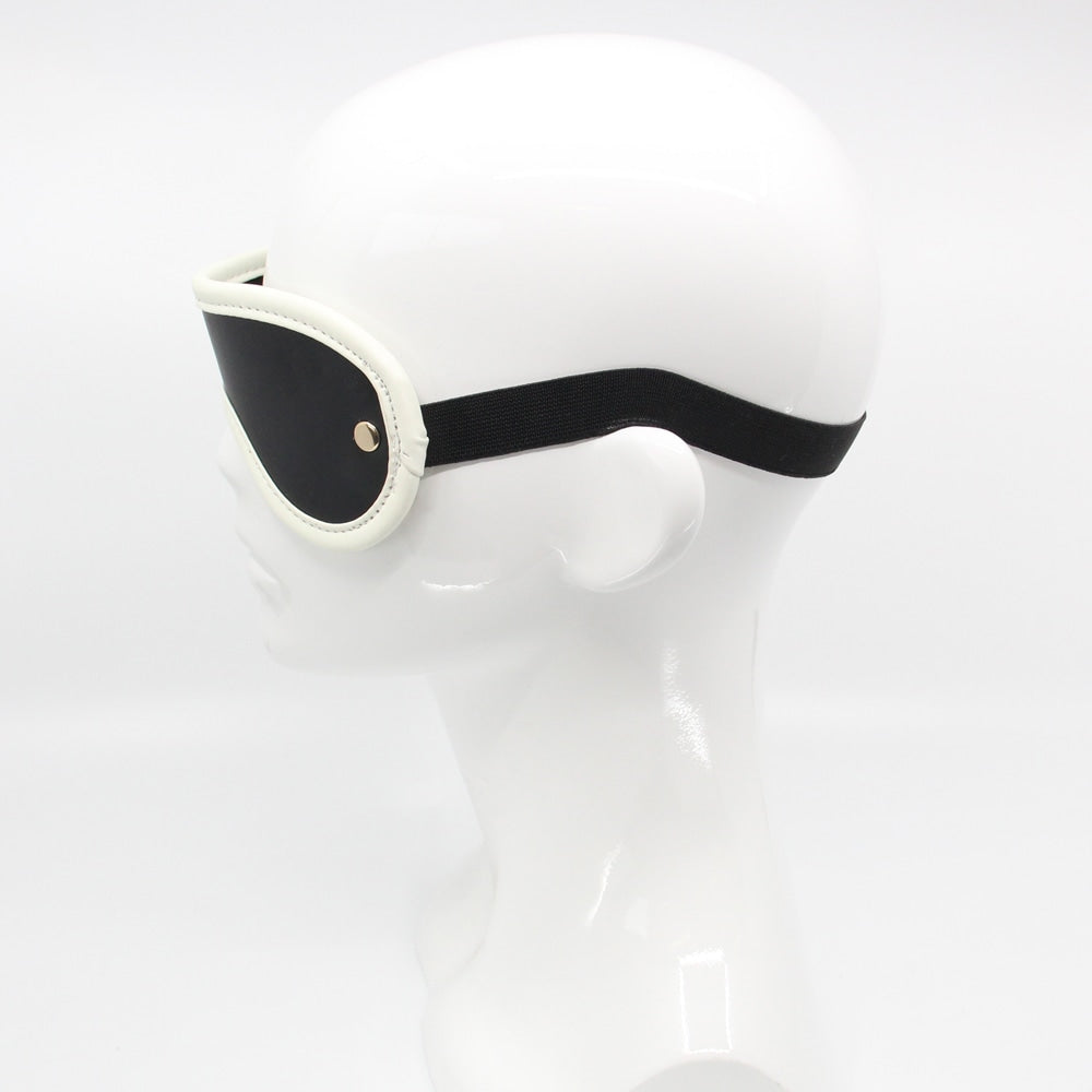 Love In Leather Black & Glow in the Dark Blindfold BLI068