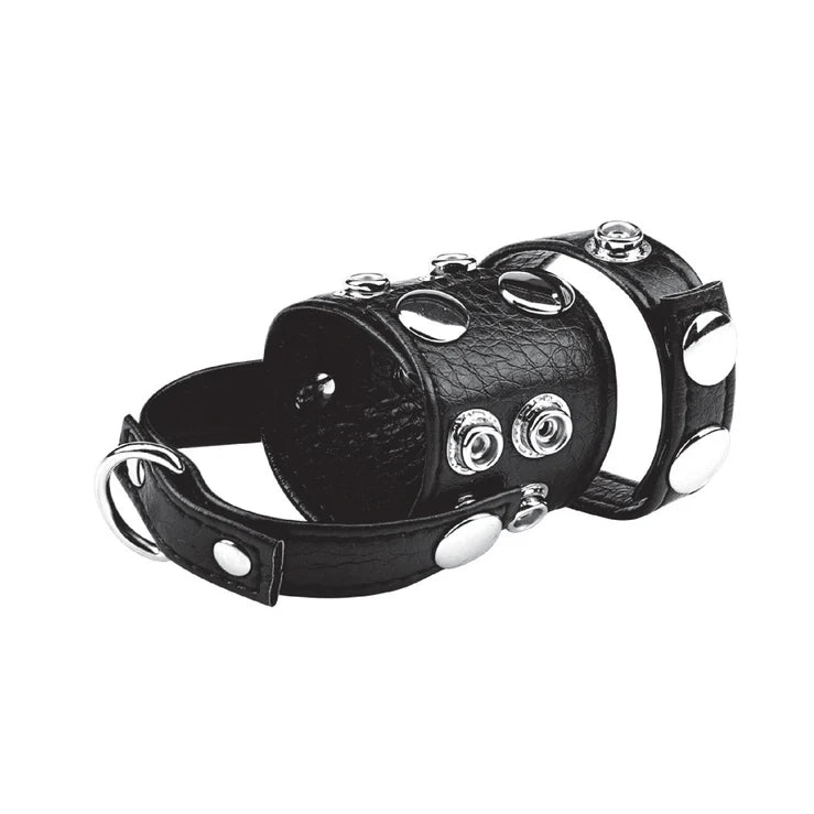 Electric EEL | Blue Line Cock Ring With 1.5" Ball Stretcher And Optional Weight Ring