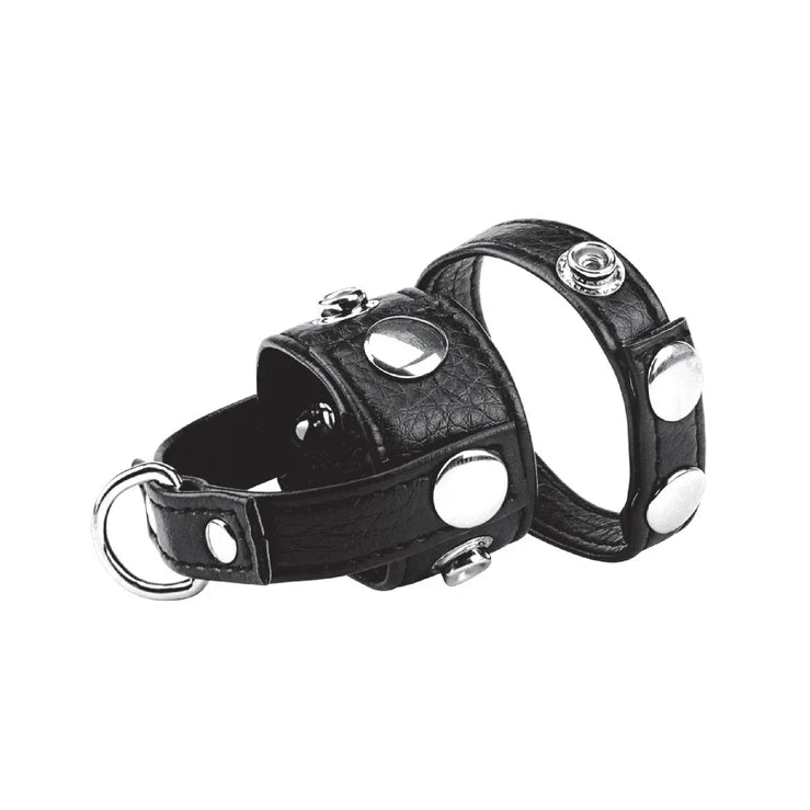 Electric EEL | Blue Line Cock Ring With 1" Ball Stretcher And Optional Weight Ring