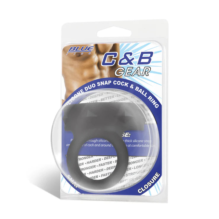 Electric EEL | Blue Line Duo Snap Silicone Cock & Ball Ring