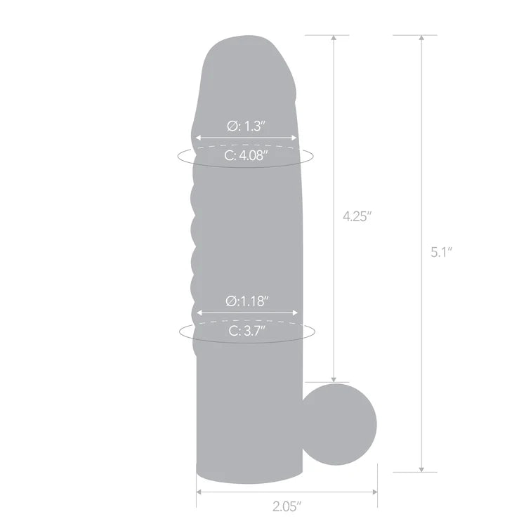 Electric EEL | Blue Line 5.25" Vibrating Penis Enhancing Sleeve Extension