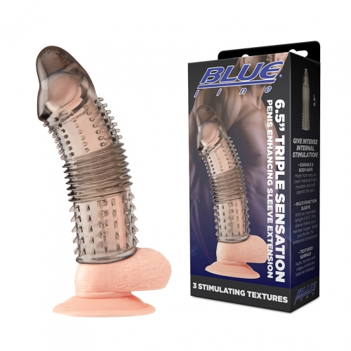 Electric EEL | Blue Line 6.5" Triple Sensation Penis Enhancing Sleeve Extension