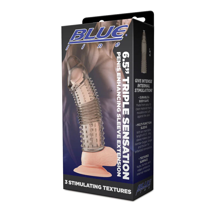 Electric EEL | Blue Line 6.5" Triple Sensation Penis Enhancing Sleeve Extension