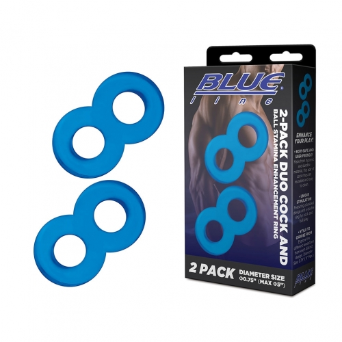 Electric EEL | Blue Line 2-Pack Duo Cock And Ball Stamina Enhancement Ring