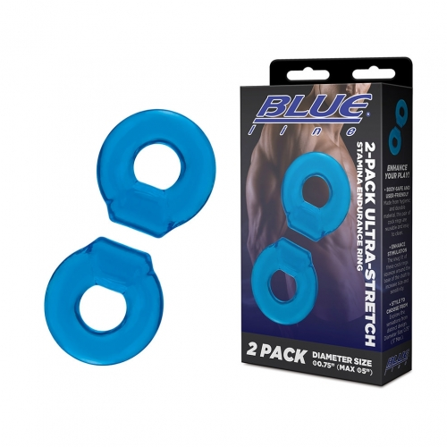 Electric EEL | Blue Line 2-Pack Ultra-Stretch Stamina Endurance Ring