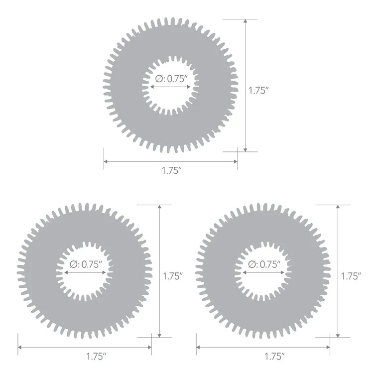 Electric EEL | Blue Line 3-Pack Ultra-Stim Stretch Cock Rings