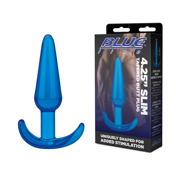 Electric EEL | Blue Line 4.25" Slim Tapered Butt Plug