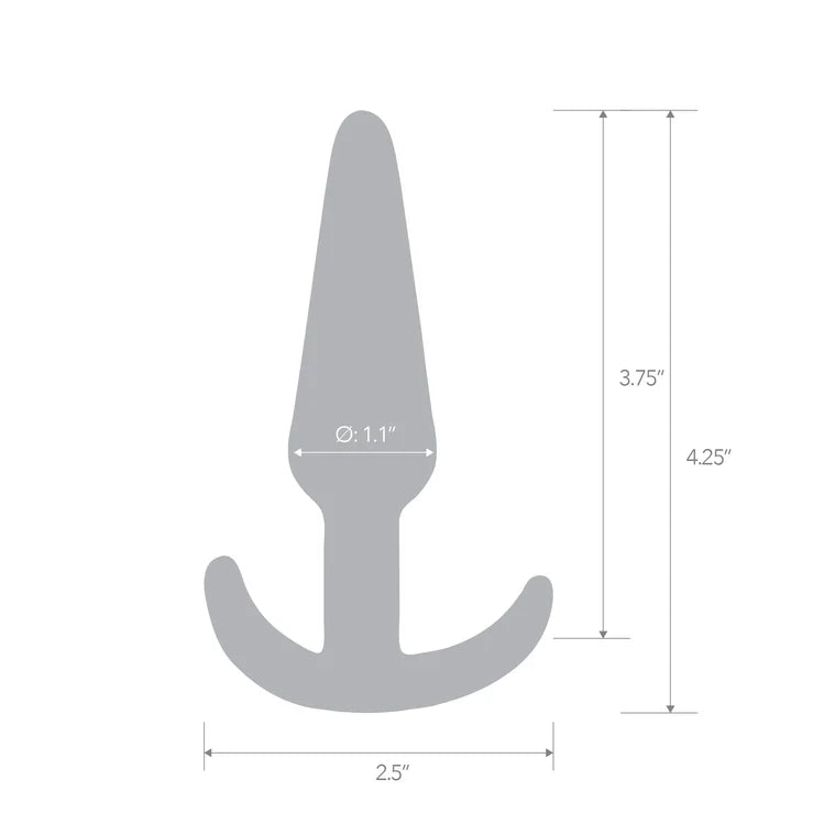 Electric EEL | Blue Line 4.25" Slim Tapered Butt Plug