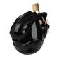 Electric EEL | Blue Line Full Restraint Silicone Cock And Balls Chastity Device 100% Coverage - Black