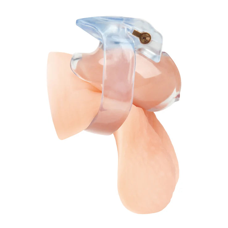 Electric EEL | Blue Line Small Dick Acrylic Mini Chastity Cage