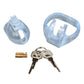 Electric EEL | Blue Line Small Dick Acrylic Mini Chastity Cage