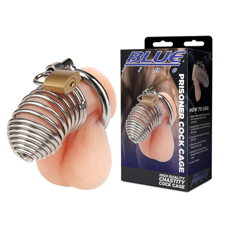 Electric EEL | Blue Line Prisoner Chastity Cock Cage