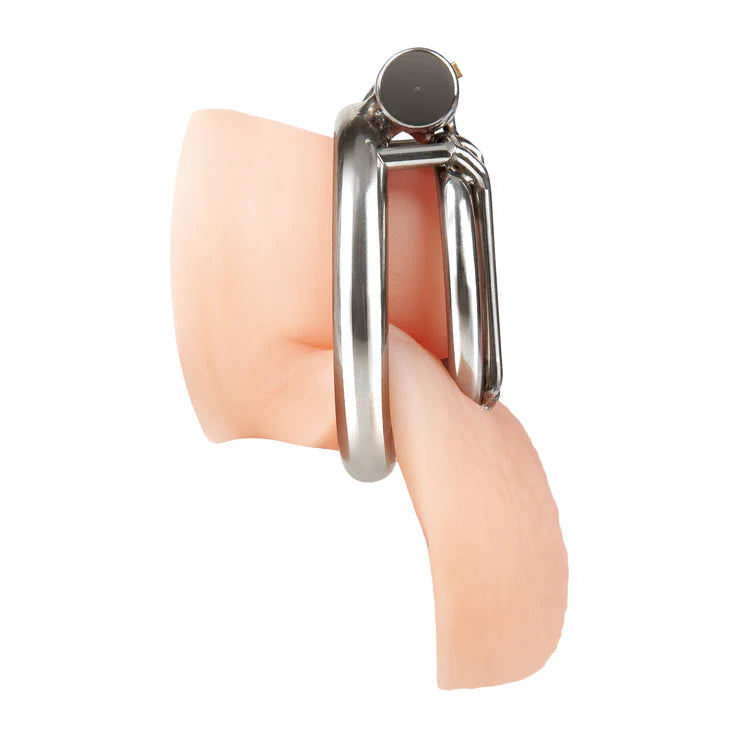 Electric EEL | Blue Line Stainless Steel Inverted Micro Jail Time Chastity Cage