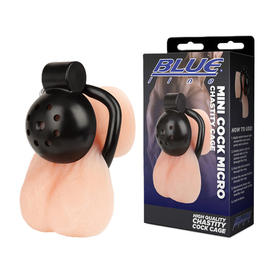 Electric EEL | Blue Line Mini Cock Micro Chastity Cage Black