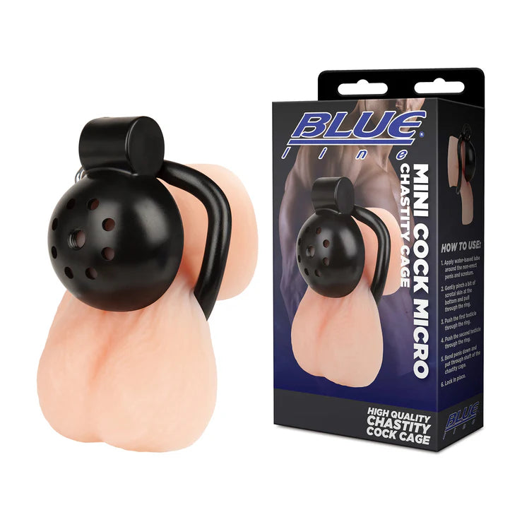 Electric EEL | Blue Line Mini Cock Micro Chastity Cage Black