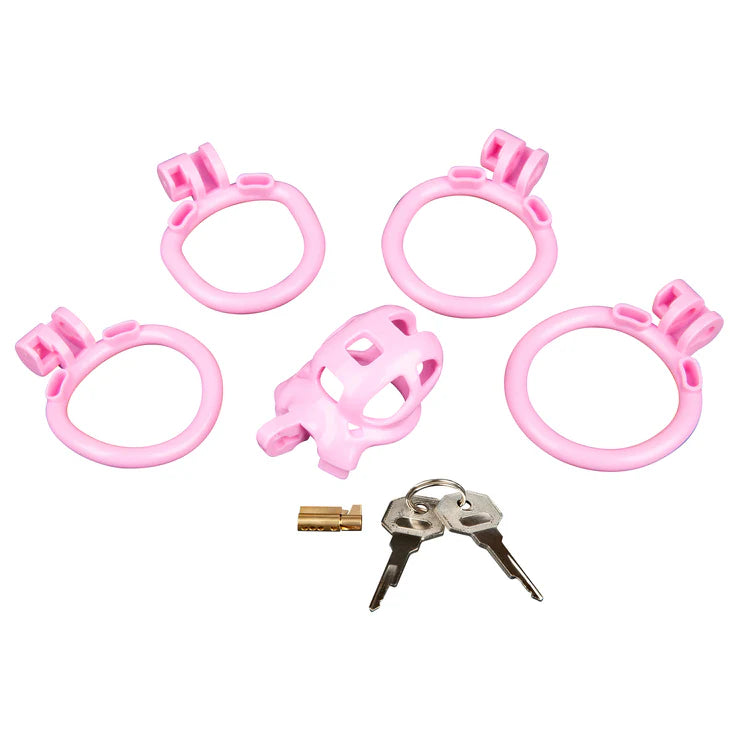 Electric EEL | Blue Line Small Pink Humiliation Acrylic Prisoner Cock Cage