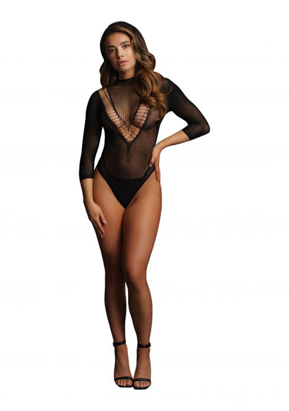 Le Desir Bliss Collection Short Sleeve Teddy Black Size OS