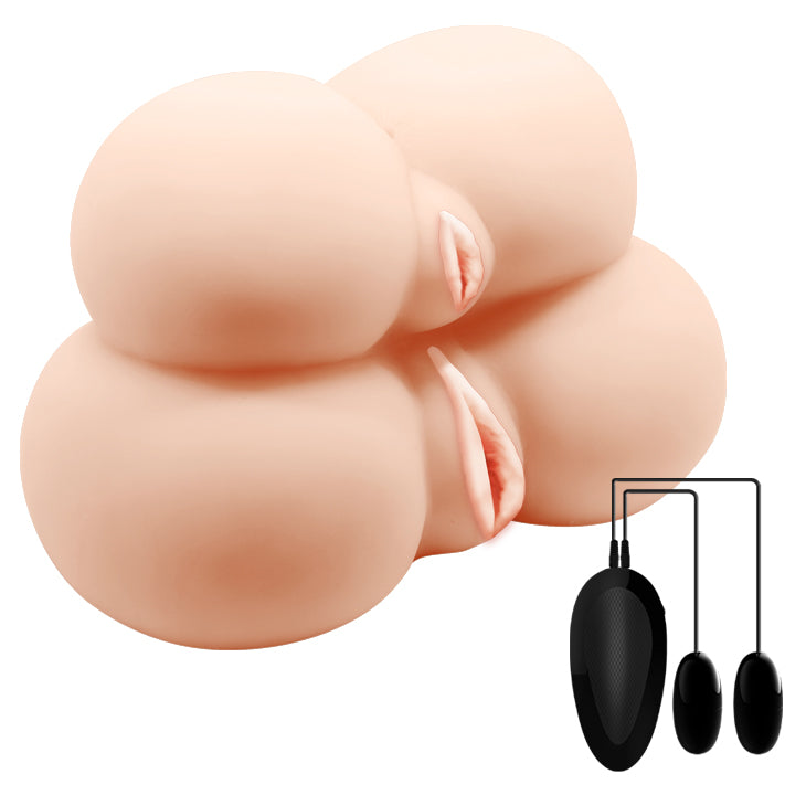 Crazy Bull Double Decker Pussy And Ass Masturbator w Vibration 200mm x 130mm x 160mm / 2kg