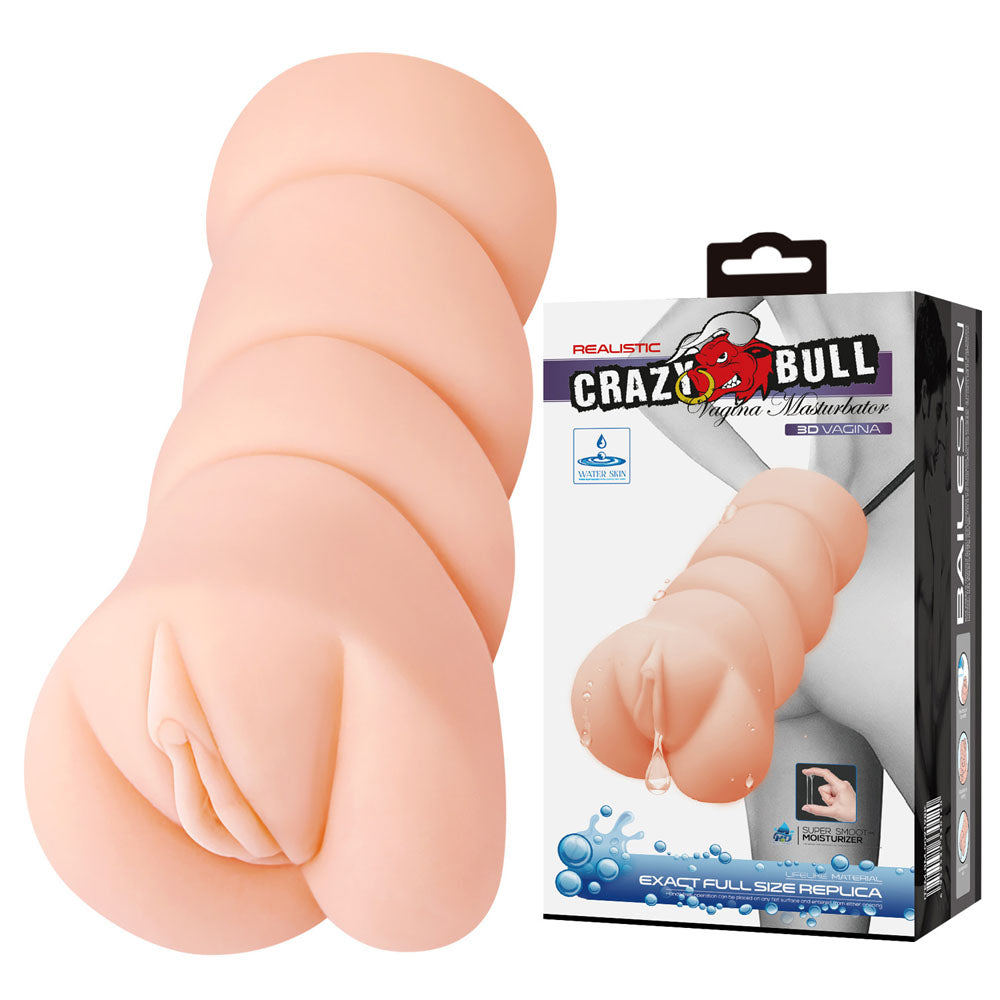 Crazy Bull Water Activated 3D Life-Like Vagina Masturbator Flesh