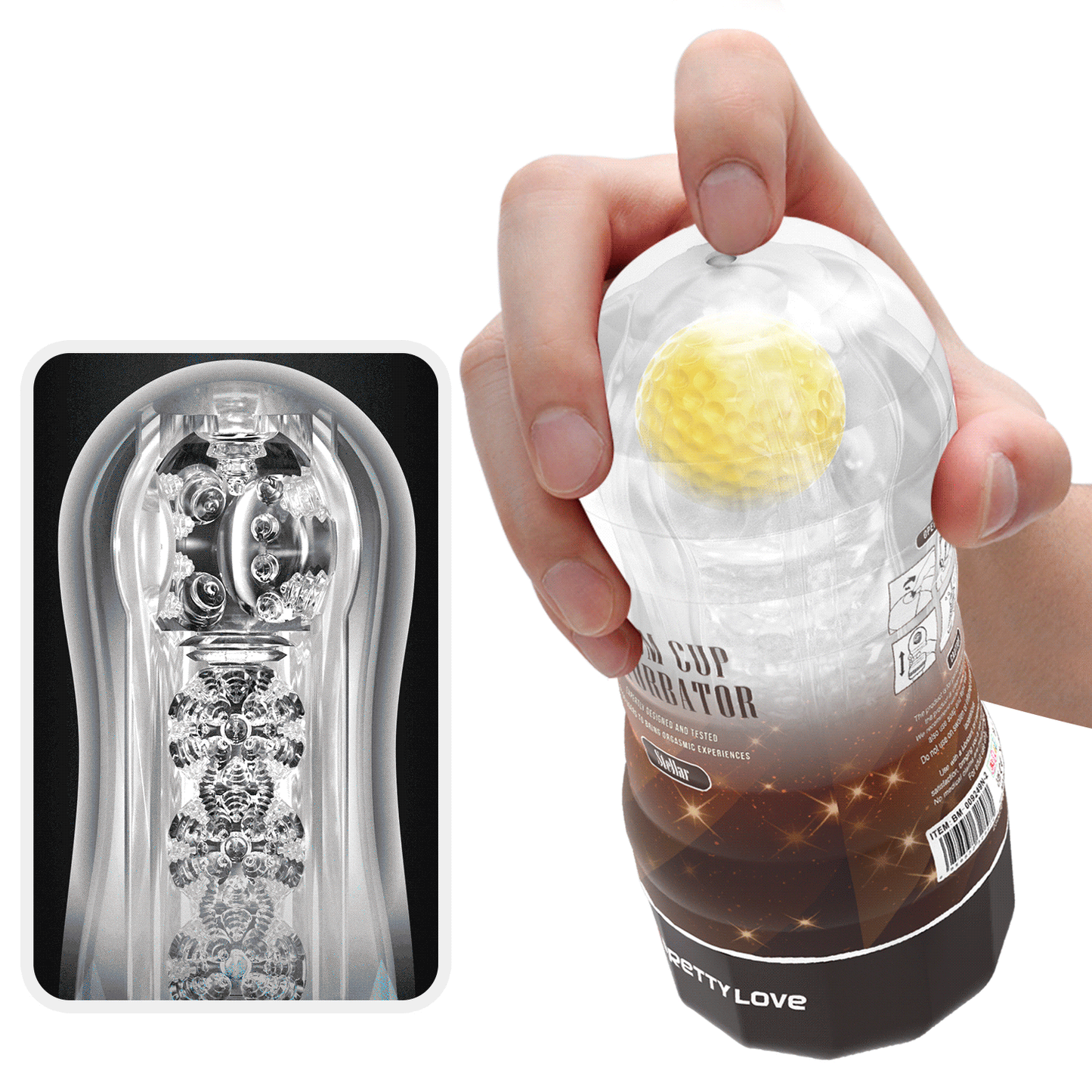 Pretty Love Vacuum Cup Ball-Rolling Masturbator (Stellar)