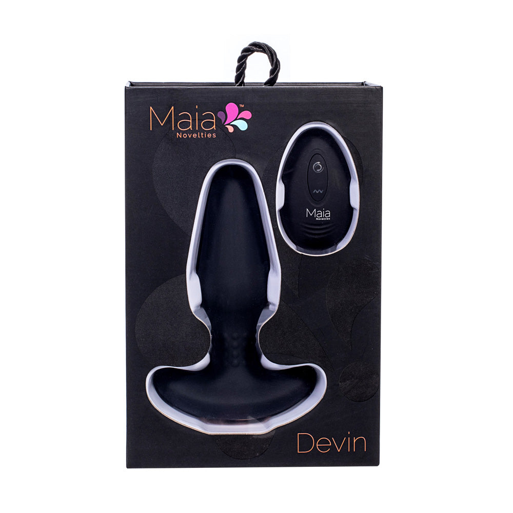Maia Toys | Maia DEVIN Black USB Rechargeable Vibrating Butt Plug