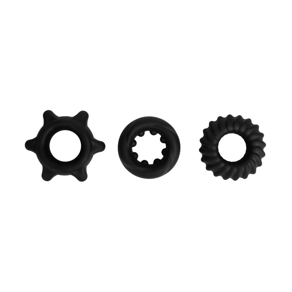 Maia Toys | Maia MANZO - Black Silicone Cock Rings - Set of 3
