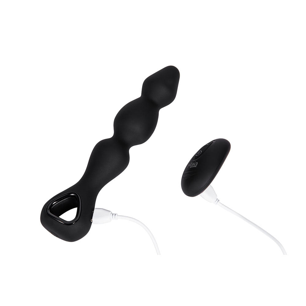 Maia Toys | Maia HUDSON - Black 19cm USB Rechargeable Anal Vibrator with Wireless Remote