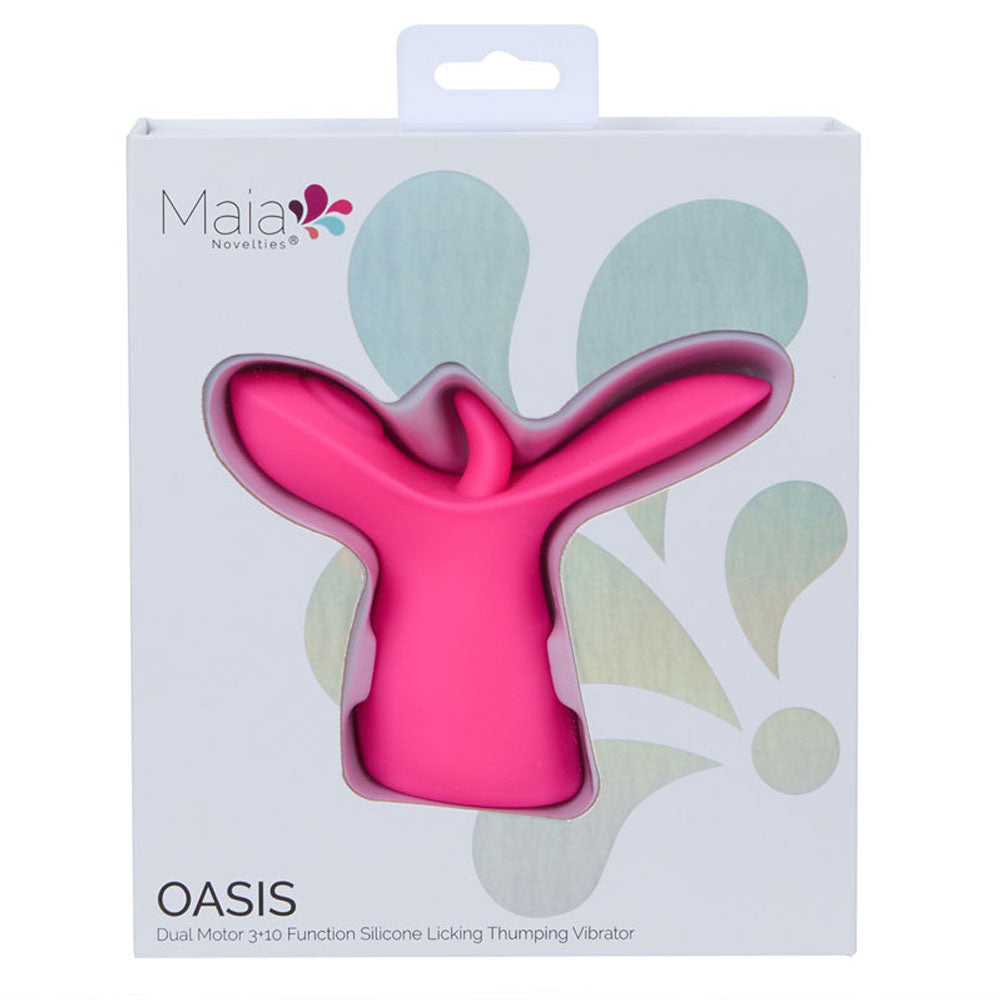 Maia Toys | Maia OASIS - Pink Dual Motor Licking & Thumping Stimulator