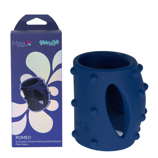 Maia Toys | Maia ROMEO - Blue Vibrating Girth Enhancer Sleeve