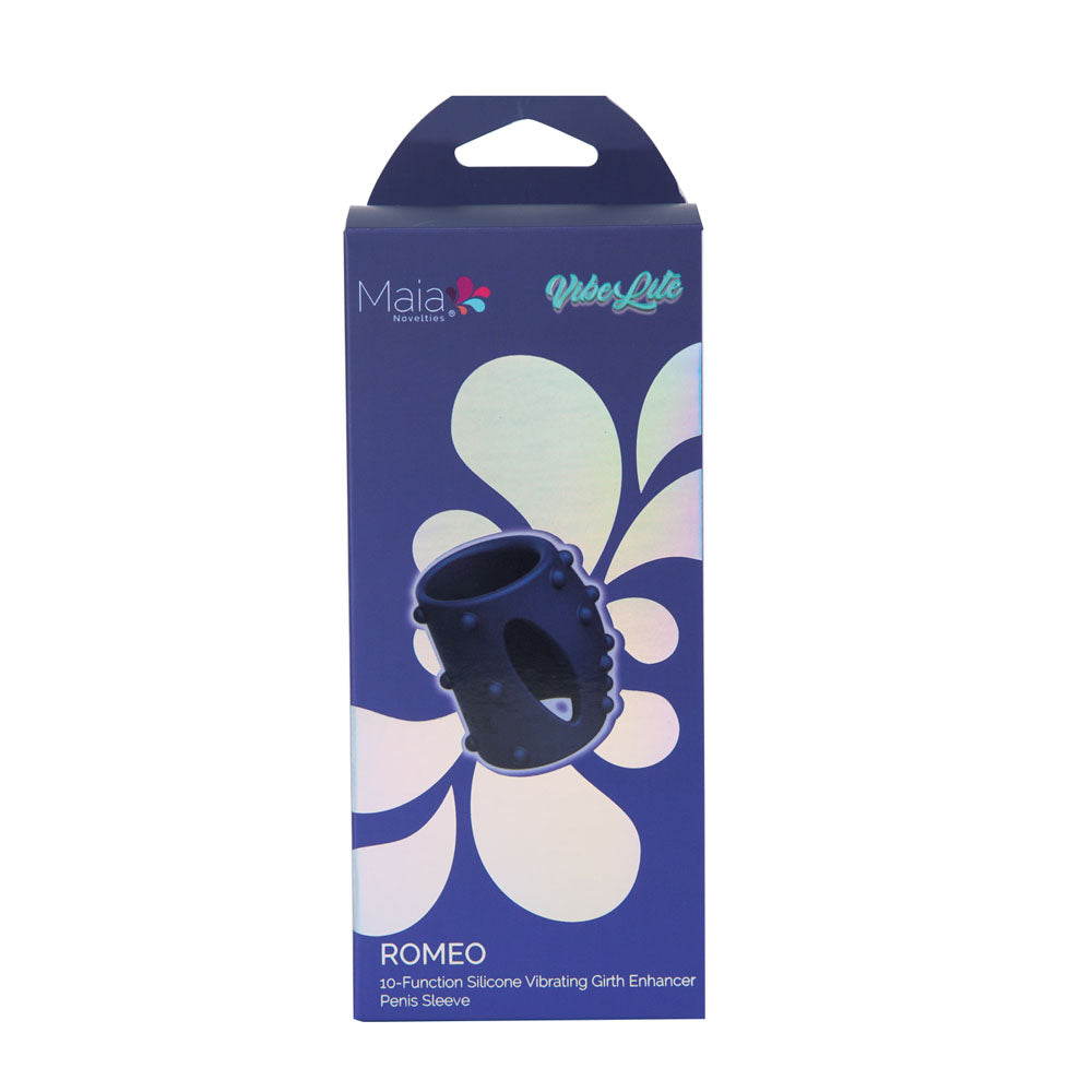 Maia Toys | Maia ROMEO - Blue Vibrating Girth Enhancer Sleeve