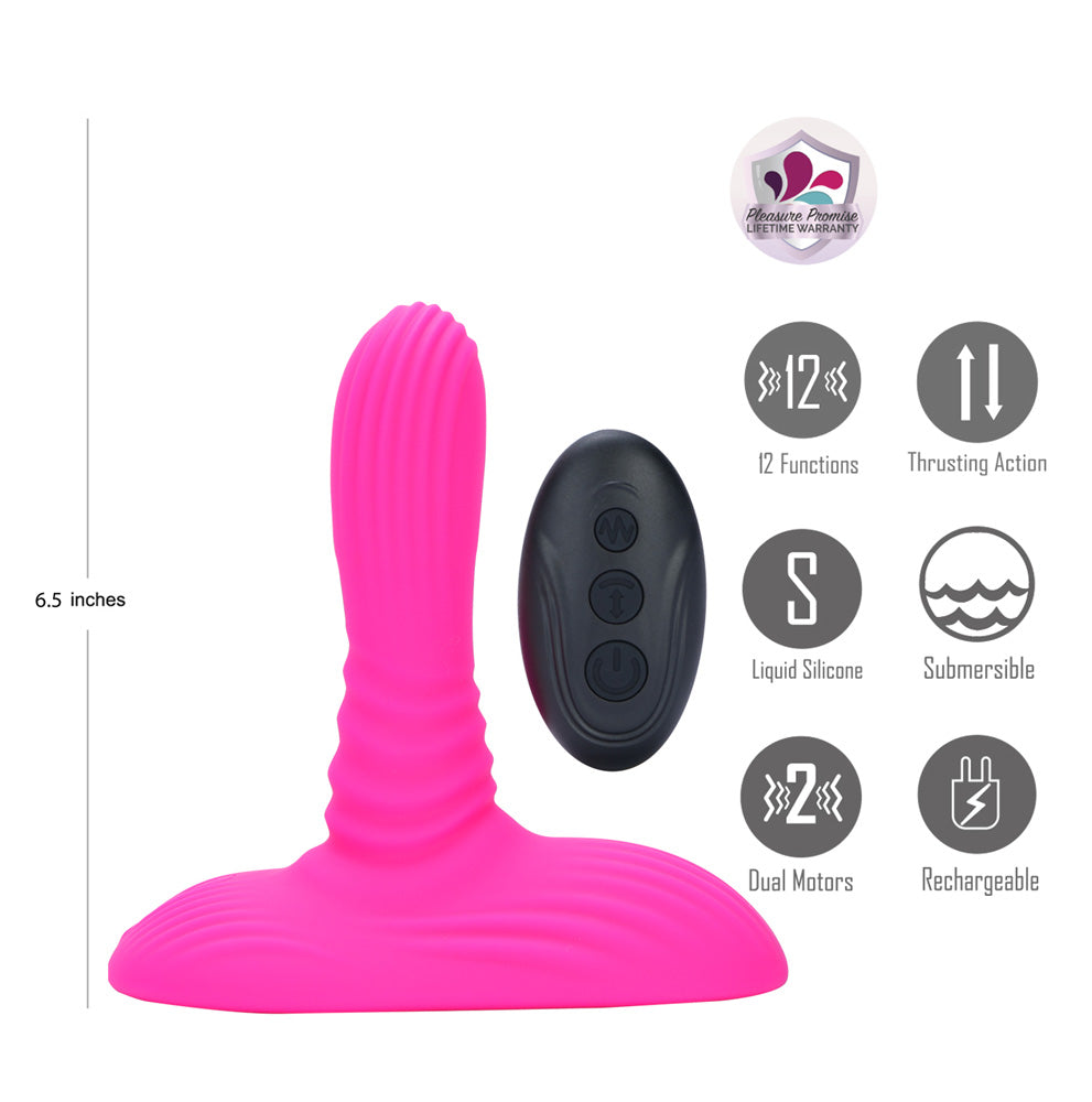 Maia Toys | Maia ADIRA - Pink Thrusting Vibrator with Wireless Remote