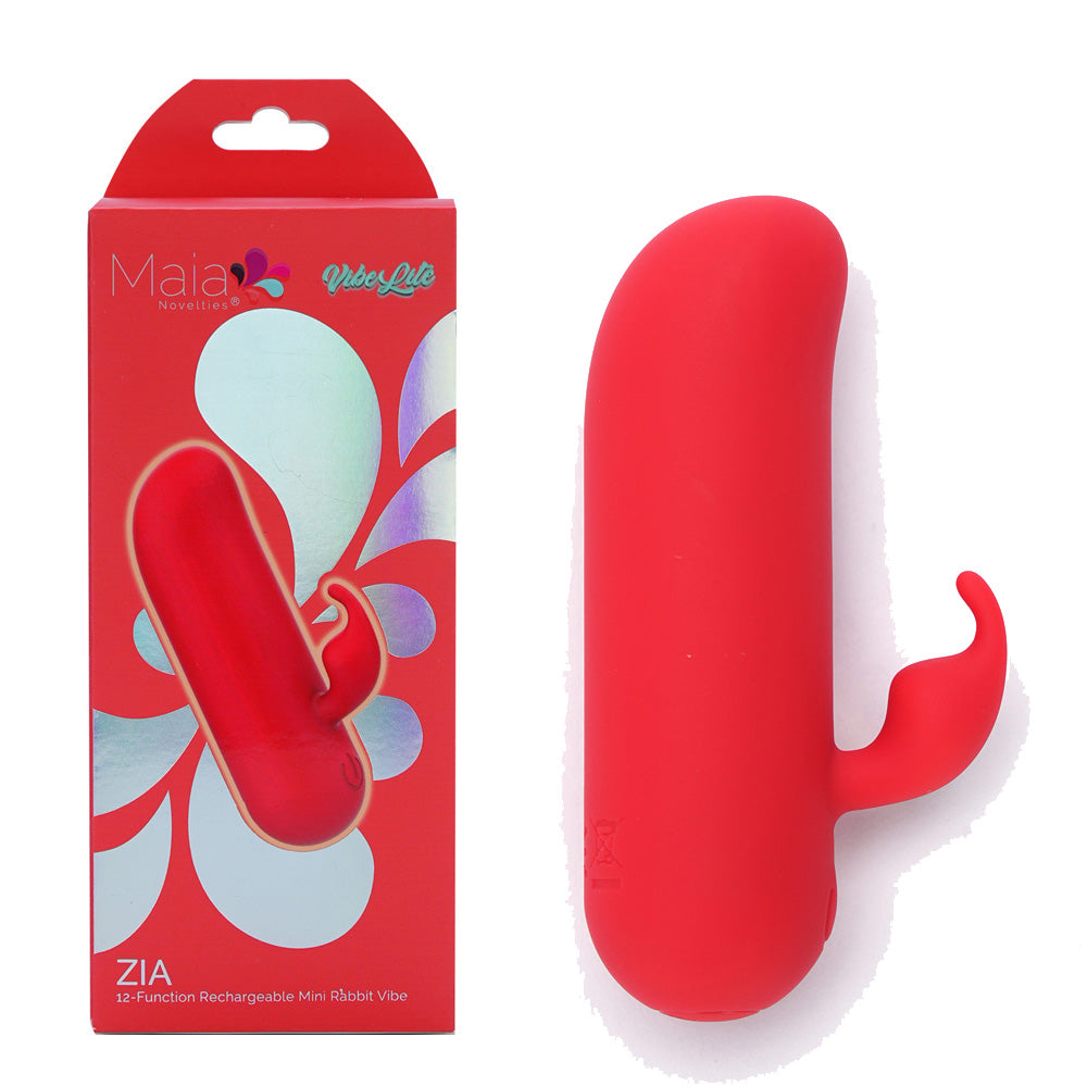 Maia Toys | Maia ZIA - Red 7.6cm USB Rechargeable Mini Bullet Rabbit