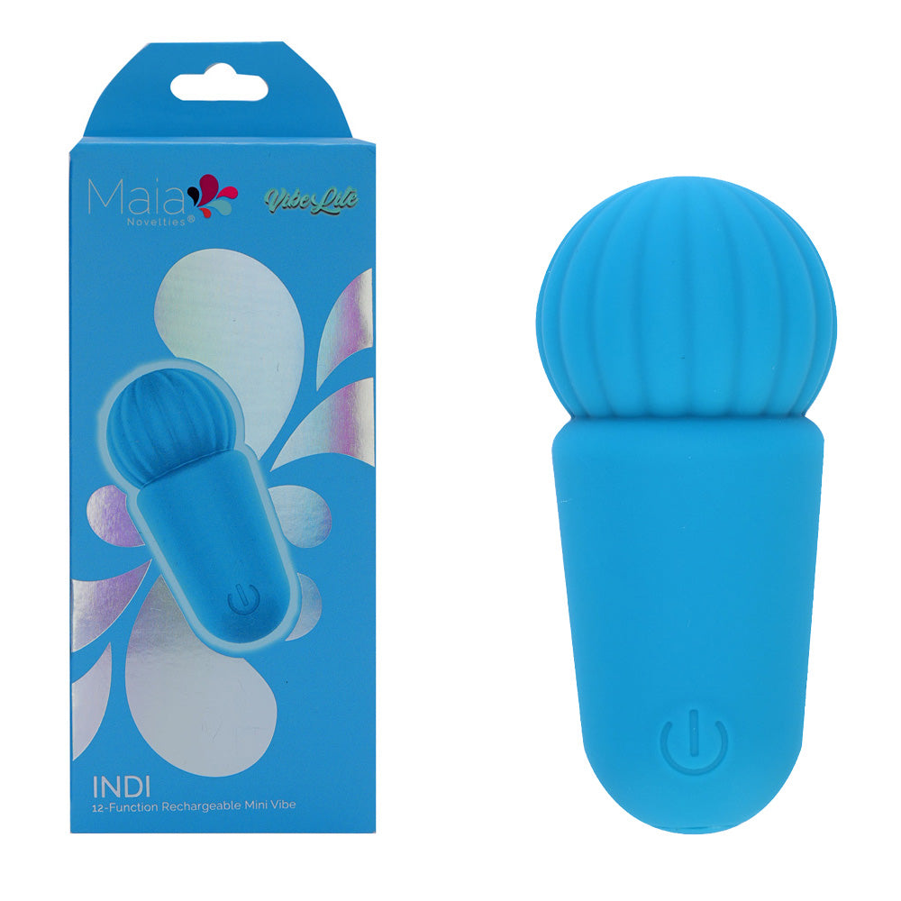 Maia Toys | Maia INDI - Blue 7.6cm USB Rechargeable Mini Vibrating Wand