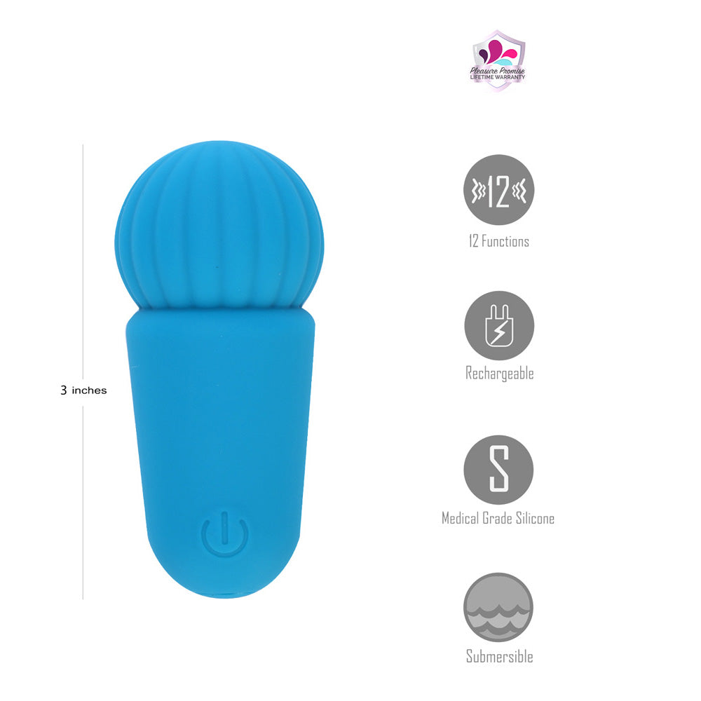 Maia Toys | Maia INDI - Blue 7.6cm USB Rechargeable Mini Vibrating Wand
