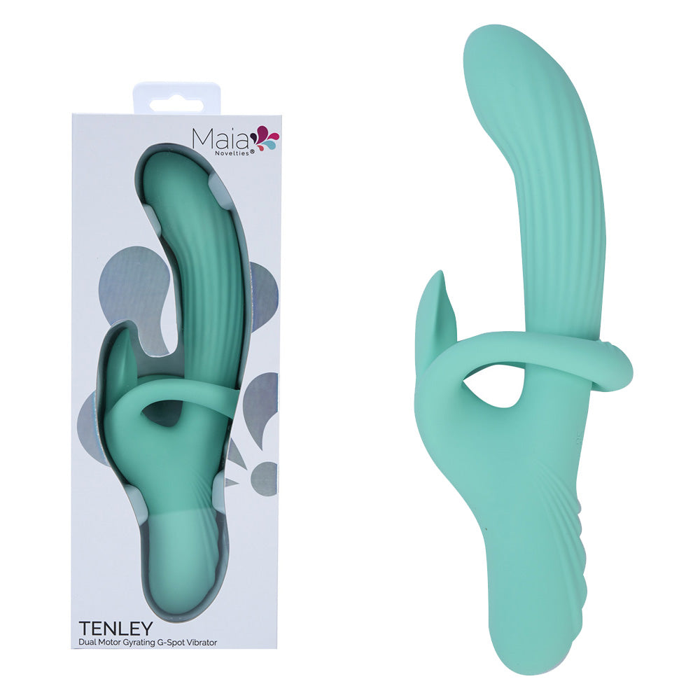 Maia Toys | Maia TENLEY - Mint Green 24.1cm Gyrating Rabbit Vibrator