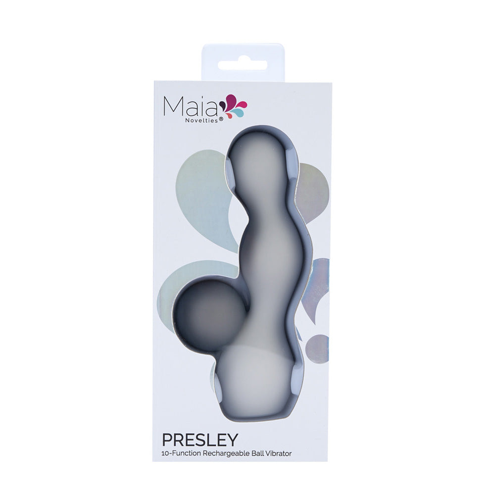 Maia Toys | Maia PRESLEY - Grey 15.2cm Ball Rabbit Vibrator