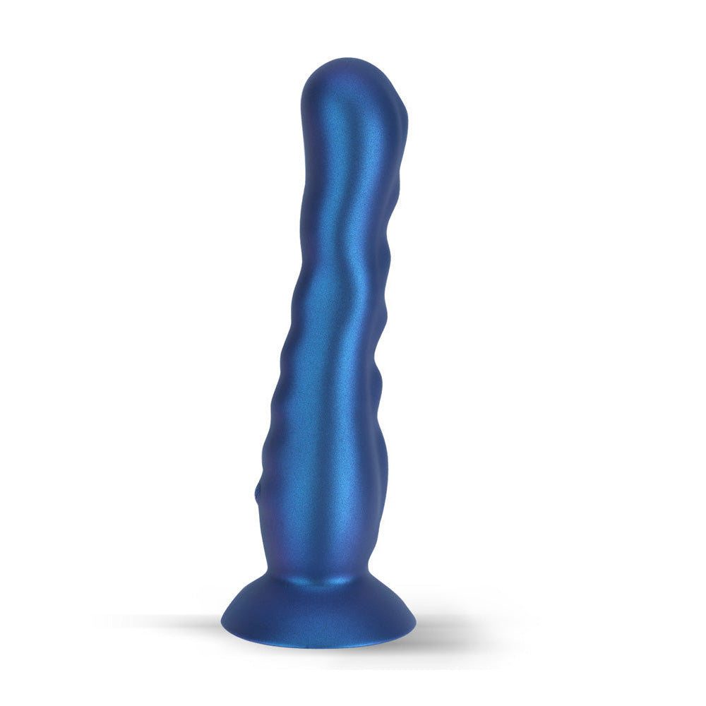 Maia Toys | Maia AURORA - Metallic Blue Vibrating Dildo