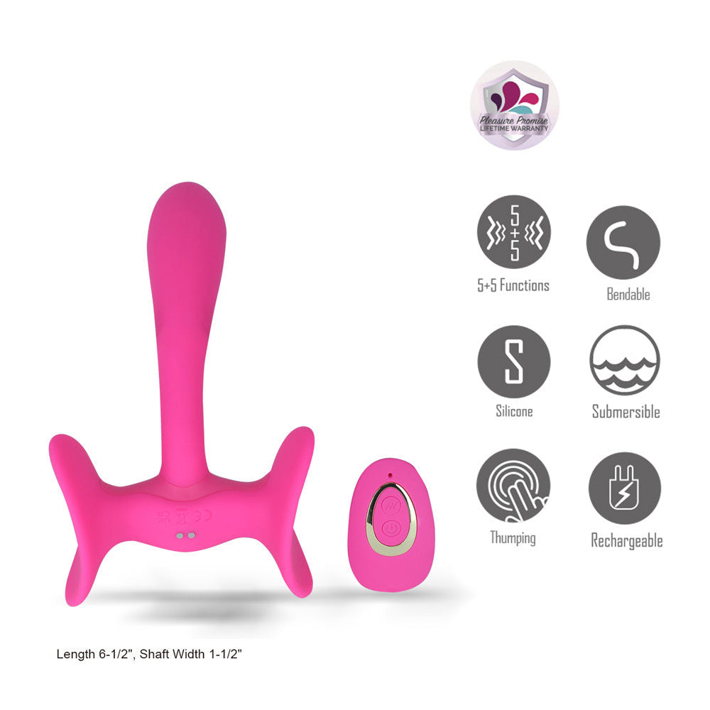 Maia Toys | Maia PAISLEE - Thigh Hold Thumping Vibrator with Wireless Remote