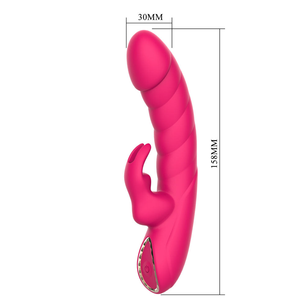 Party Up MONICA - Pink 15.8cm USB Rechargeable Rabbit Vibrator