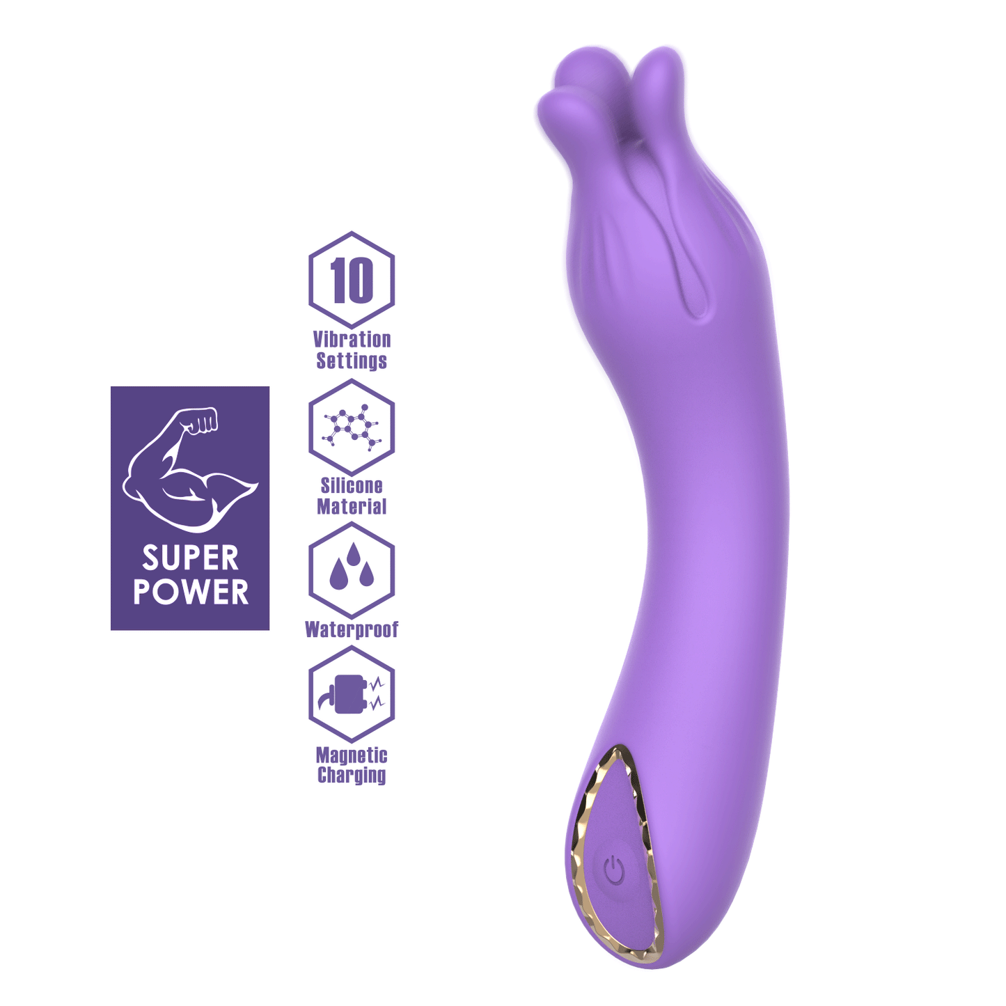 Party Up KELLY - Purple 13.7cm USB Rechargeable Vibrator